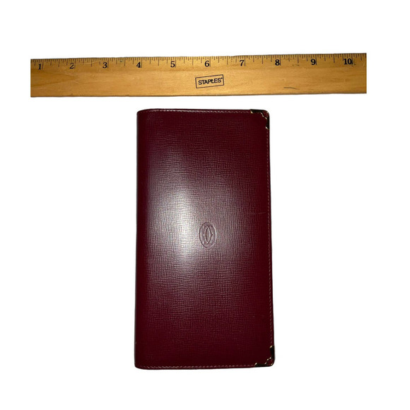 Vintage Cartier Cowhide Leather Credit Card Bifold Wallet NWOT - Picture 11 of 16